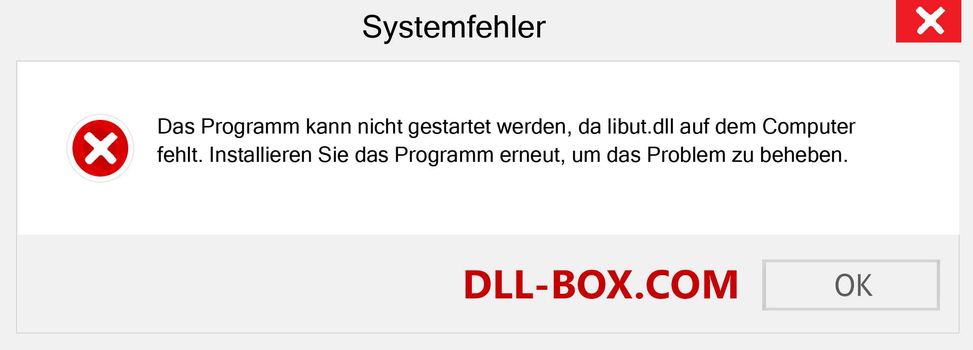 libut.dll-Datei fehlt?. Download für Windows 7, 8, 10 - Fix libut dll Missing Error unter Windows, Fotos, Bildern